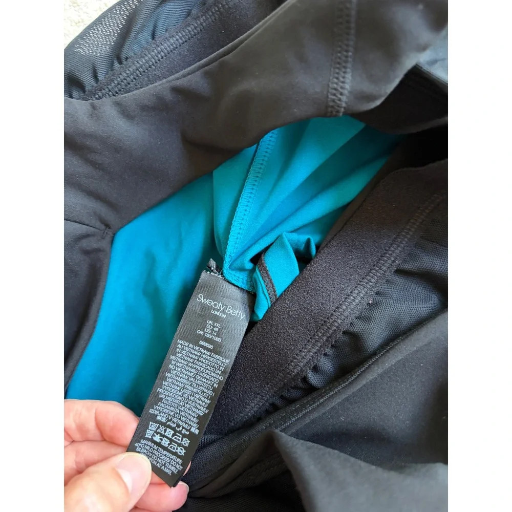 Sweaty Betty Power Colorblock Racerback Tank Pink XXL Black Teal Sporty